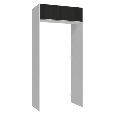 Porta-geladeira 103 Cm 1 Porta Basculante Branco/preto Lux Madesa