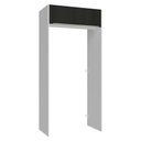 Ver imagem 1 de Porta-geladeira 103 Cm 1 Porta Basculante Branco/preto Lux Madesa