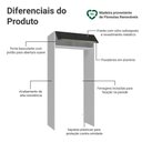 Ver imagem 3 de Porta-geladeira 103 Cm 1 Porta Basculante Branco/preto Lux Madesa