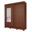Ver imagem 3 de Guarda-Roupa Casal 2 Portas de Correr com Pés e Espelho 183cm 100% MDF Bonito Espresso Móveis Marrom/Jequitiba