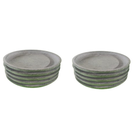 Jogo 10 Pratos Fundos 23 Cm de Pedra Sabão