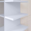 Ver imagem 3 de Espelheira Prateleiras Organizadoras Espelho Astra e Kit Banheiro 4 Peças Aço Inox Branco- RPM