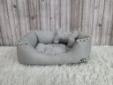 Ver imagem 3 de Cama Pet Cinza Cachorro P Almofada Cinza Caminha com Ziper Mini Brinquedo P