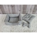 Ver imagem 2 de Cama Pet Cinza Cachorro P Almofada Cinza Caminha com Ziper Mini Brinquedo P
