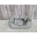 Ver imagem 6 de Cama Pet Cinza Cachorro P Almofada Cinza Caminha com Ziper Mini Brinquedo P