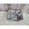 Cama Pet Cinza Cachorro P Almofada Cinza Caminha com Ziper Mini Brinquedo P - 5
