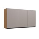 Ver imagem 1 de Armário Aéreo Cozinha 120 Cm 3 Portas 2 Prateleiras Quiditá Montana/fumê