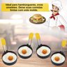 Anel Modelador de Ovo 4 Peças Antiaderente Frigideira Chapa Omelete Hamburguer Lanchonete Restaurant - 2