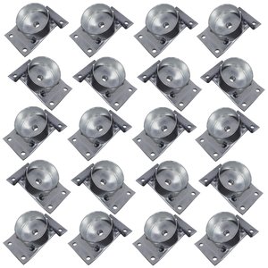 Kit 20 Chapinhas Chapa Inclinada 15º com Tubo Fixação Pés Palito Rosca 5/16 Zincada