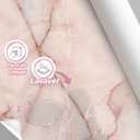 Ver imagem 4 de Papel de Parede Painel 3D Mármore Carrara Rosa Claro 3M Revestimento Auto Colante Marmorizado