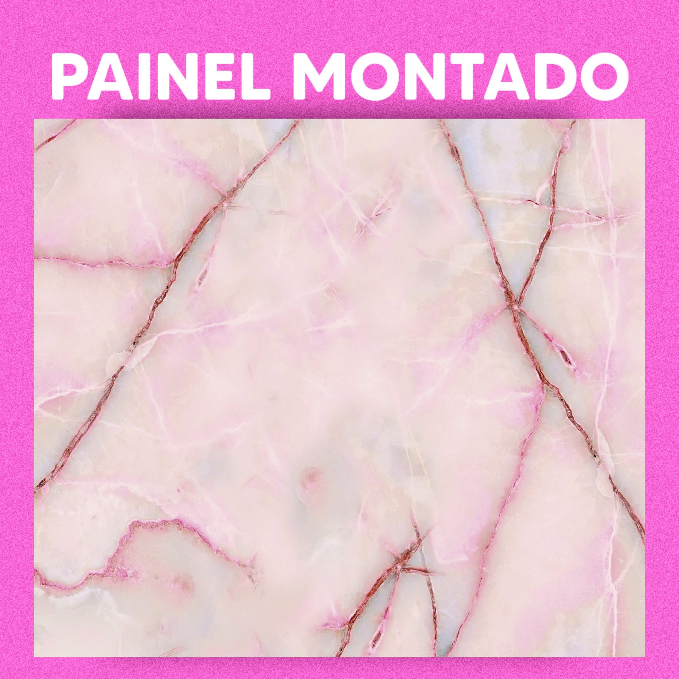 Papel de Parede Painel 3D Mármore Carrara Rosa Claro 3M Revestimento Auto Colante Marmorizado - 3