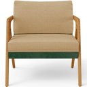 Ver imagem 3 de Poltrona Decorativa Para Sala Estar Pietra L02 Facto Verde Musgo Linho Bege Escuro - Lyam Decor