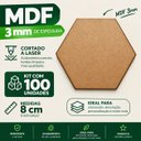 Ver imagem 2 de Kit 100 Unidades Hexágonos Colmeia 8 cm Cabeceira Decoração Parede MDF
