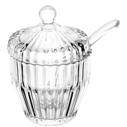 Kit 4 Pratos Cristal 20cm e Açucareiro Imperatriz Wolff - 3