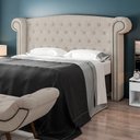 Ver imagem 2 de Cabeceira Cama Box King com Tachas 195 cm Sofia P05 Linho Cru - Lyam Decor