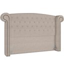 Ver imagem 1 de Cabeceira Cama Box King com Tachas 195 cm Sofia P05 Linho Cru - Lyam Decor