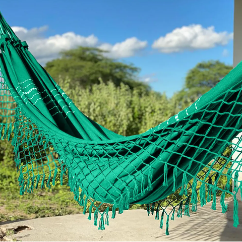 Rede de Descanso Balanço Verde Bandeira 1.40x3.60 M