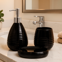 Ver imagem 2 de Conjunto 3 Peças Lavabo Banheiro Dispenser Líquido Escova
