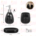 Ver imagem 4 de Conjunto 3 Peças Lavabo Banheiro Dispenser Líquido Escova