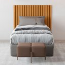 Ver imagem 4 de Cabeceira para Cama de Solteiro Ripada Ragusa Nature