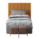 Ver imagem 3 de Cabeceira para Cama de Solteiro Ripada Ragusa Nature