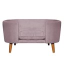 Ver imagem 3 de Cama para Cachorro Pet Sofá Gato Pé Palito Caminha Confortável com Almofada Veludo Rosê