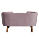 Ver imagem 5 de Cama para Cachorro Pet Sofá Gato Pé Palito Caminha Confortável com Almofada Veludo Rosê