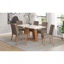 Ver imagem 4 de Mesa Jantar Lins 180 6 Cadeiras Malu Amendoa - Henn