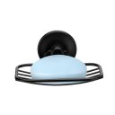 Ver imagem 2 de Saboneteira de Parede Aço Preto Fixação Adesivo Fita 3m