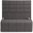 Ver imagem 1 de Kit Cabeceira Cama Box Casal 140cm com Calçadeira Roma W01 Linho Cinza Escuro - Lyam