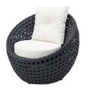 Ver imagem 1 de Poltrona de Varanda em Alumínio e Fibra Sintética Moveis de Area Externa - Azul Branco