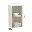 Ver imagem 2 de Armário Luciane 40cm 1 Porta Lis Legno Crema C/Cinza Puro