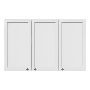 Armário Aéreo Unna 3 Portas 120cm Branco - Poliman Móveis