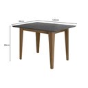 Ver imagem 2 de Mesa de Jantar Kate Retangular Vidro 120cm Carvalho e Grafite Pallazio