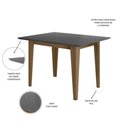 Ver imagem 3 de Mesa de Jantar Kate Retangular Vidro 120cm Carvalho e Grafite Pallazio