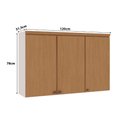 Ver imagem 2 de Armário Aéreo 120cm 100% Mdf com 3 Portas Modulado Cor:branco Fosco/ Teka Soho