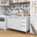 Ver imagem 7 de Balcao com Tampo 3p 2g 120 Cm Mad Versalhes Branco Supremo Ktp