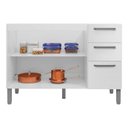 Ver imagem 6 de Balcao com Tampo 3p 2g 120 Cm Mad Versalhes Branco Supremo Ktp