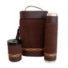 Kit chimarrão mateira marrom camurça, garrafa térmica 0,95L, cuia coquinho, bomba inox e porta - 2