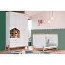 Ver imagem 1 de Quarto Infantil Completo Ternura 2 Peças (1 Guarda Roupa + 1 Berço) Qi91 Branco/jequitiba - Henn