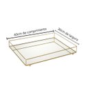 Ver imagem 3 de Bandeja Decorativa Helo 30x40cm Dourado