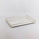 Ver imagem 4 de Bandeja Decorativa Helo 30x40cm Dourado