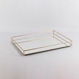 Bandeja Decorativa Helo 30x40cm Dourado - 4
