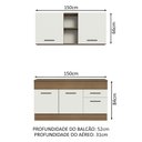 Ver mais imagens de Cozinha Compacta 150001 Com Armário E Balcão Rustic/branco