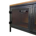 Ver imagem 2 de Aparador Baixo com 2 Portas de Ferro Modelo Industrial - Metalon e Madeira Maciça