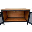 Ver imagem 4 de Aparador Baixo com 2 Portas de Ferro Modelo Industrial - Metalon e Madeira Maciça