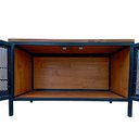 Ver imagem 7 de Aparador Baixo com 2 Portas de Ferro Modelo Industrial - Metalon e Madeira Maciça