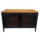 Ver imagem 6 de Aparador Baixo com 2 Portas de Ferro Modelo Industrial - Metalon e Madeira Maciça