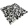 Tapete de Couro Preto e Branco Malhado 1,50x1,50 com Borda - 2