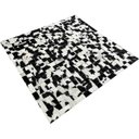 Ver imagem 2 de Tapete de Couro Preto e Branco Malhado 1,50x1,50 com Borda